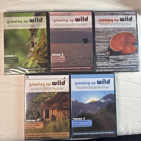 Growing Up Wild Vol 1-5 DVD Brand New Nature Documentary The Wild Brothers - Picture 1 of 3